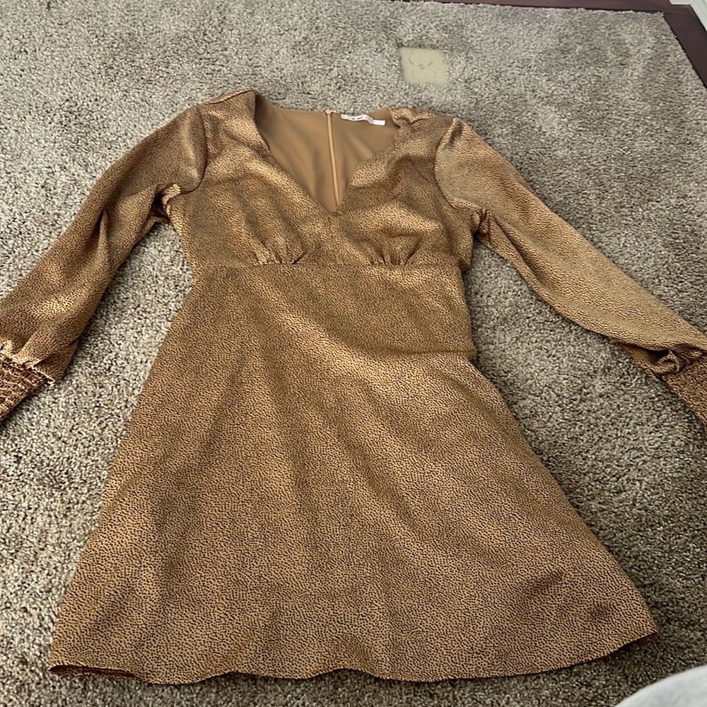 Brown long sleeve dress